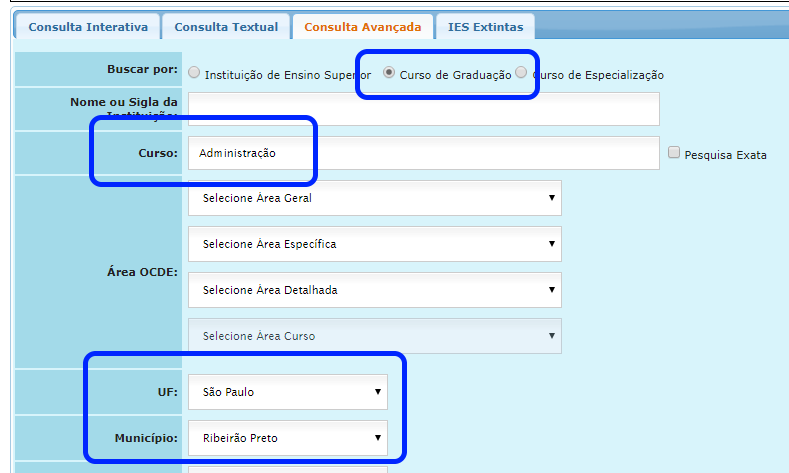 Consultar faculdades credenciadas